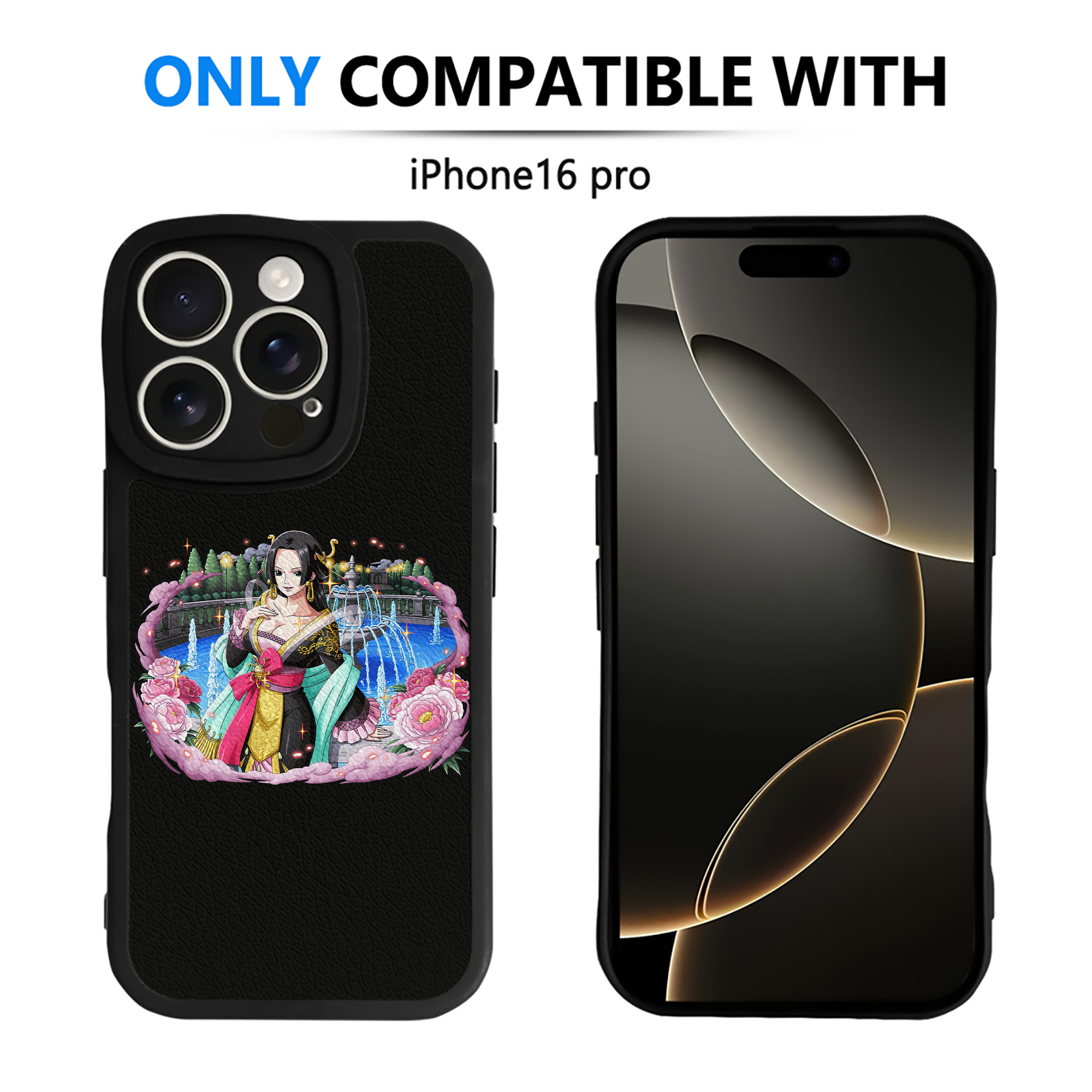 （画像用） ワンピース ボア・ハンコック ONE PIECE Boa·Hancock 【iPhone 16シリーズ対応】シリコンスマホケース（レザー調） 材質：シリコン